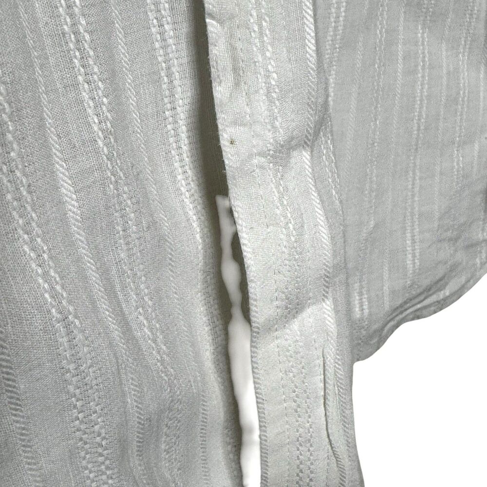 Tommy Bahama Men’s Linen Blend Button Up Shirt Large White Long Sleeve Resort - Picture 8 of 8